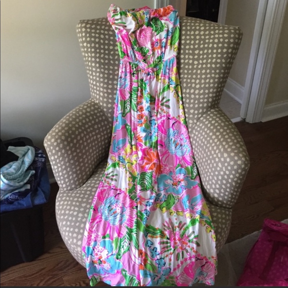 Lilly Pulitzer size m strapless dress never worn!